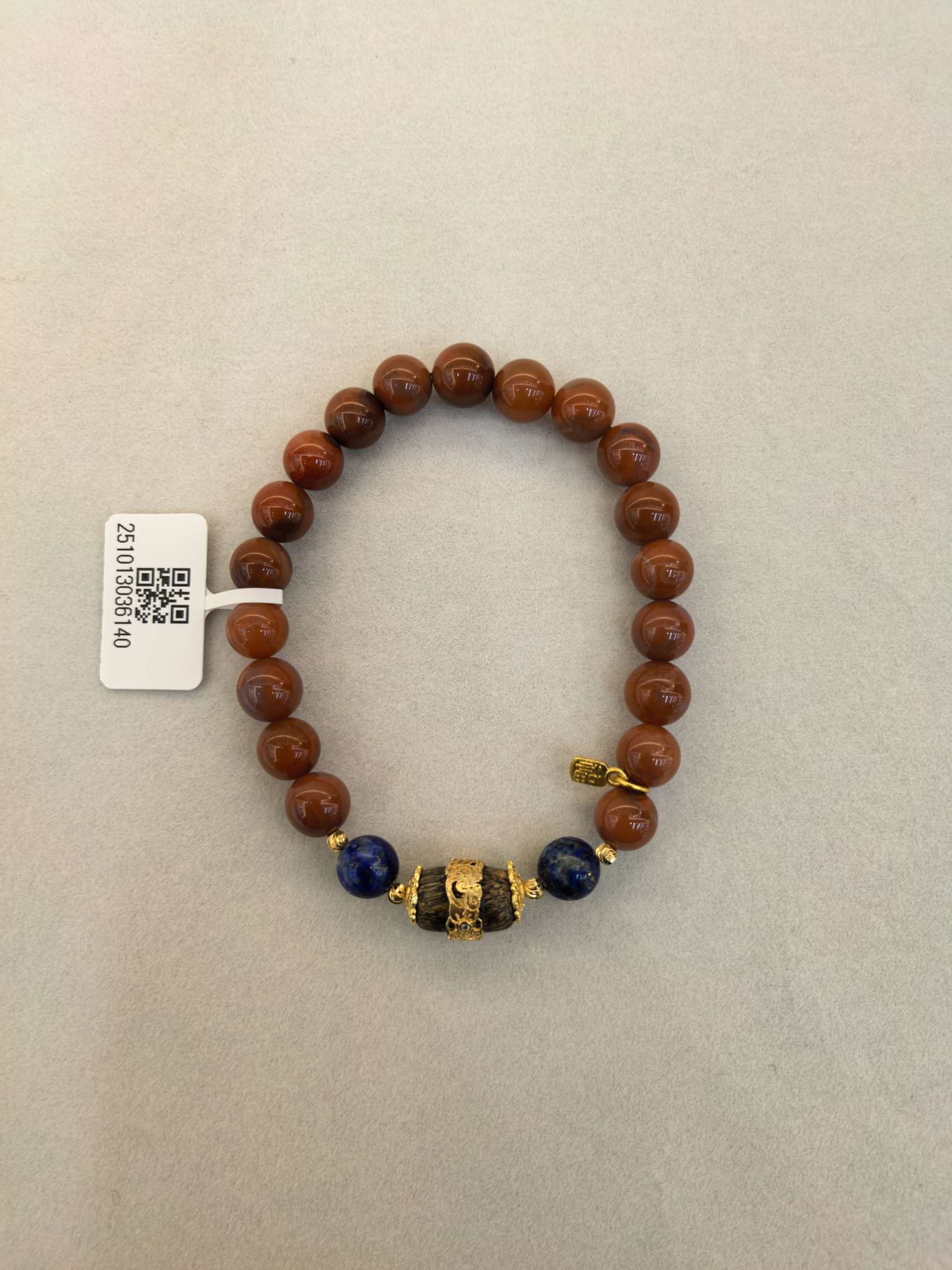 真品南红手串红色玛瑙手链桶珠新中式赤腾 青金石男女同款首饰批发