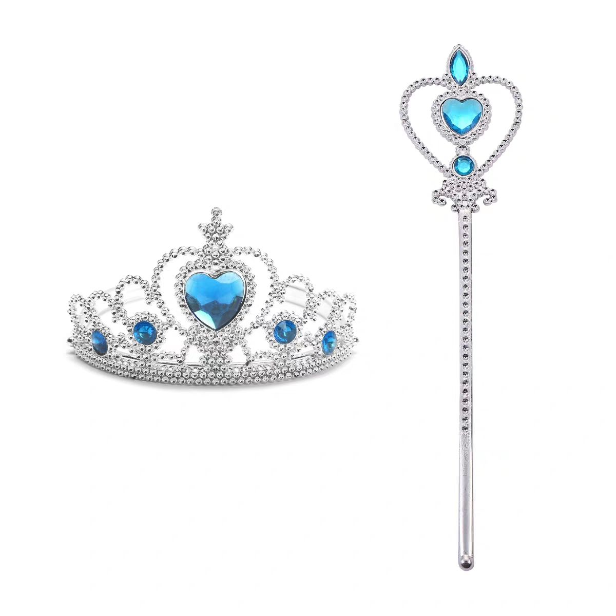 The Elsa Magic Wand Crown Necklace Set is a perfect choice for children's holiday gifts, featuring sweet and cute accessories detail image 7
