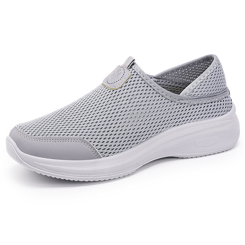 Autumn new breathable casual shoes, mosquito repellent mesh upper single shoes, one-foot soft sole comfortable shoes for the elderly and for mothers Item Picture