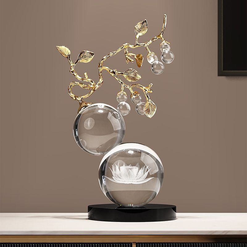 水晶工艺品礼品葫芦摆件电视柜酒柜水晶球玻璃工艺品装饰创意家居葫芦摆设利丰0001详情图2