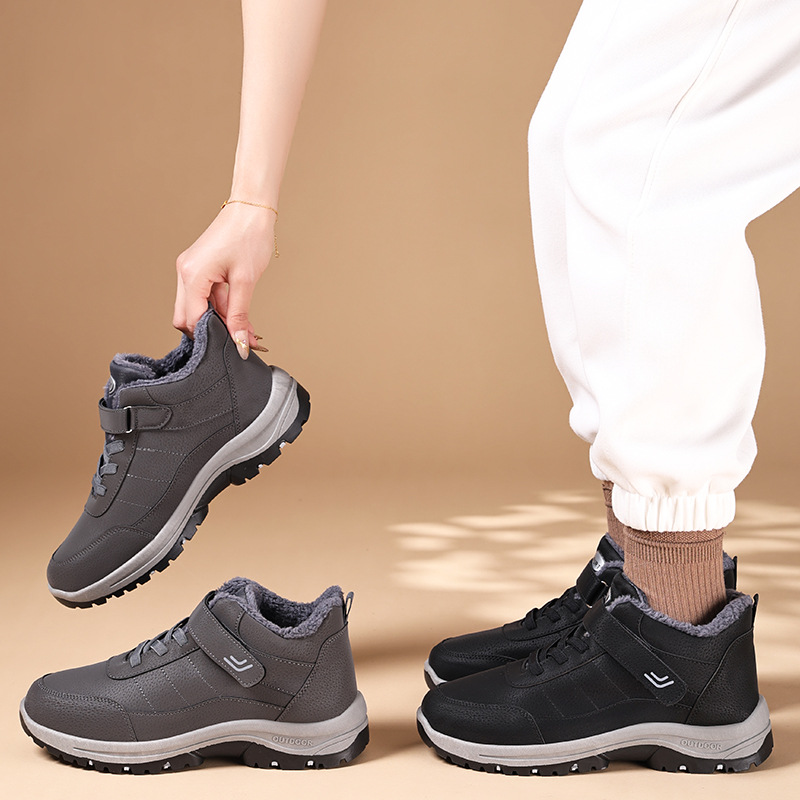 New men's winter fleece high-top snow boots, thick-soled outdoor casual shoes, cross-border consignment, thickened warm cotton boots Application Scenario