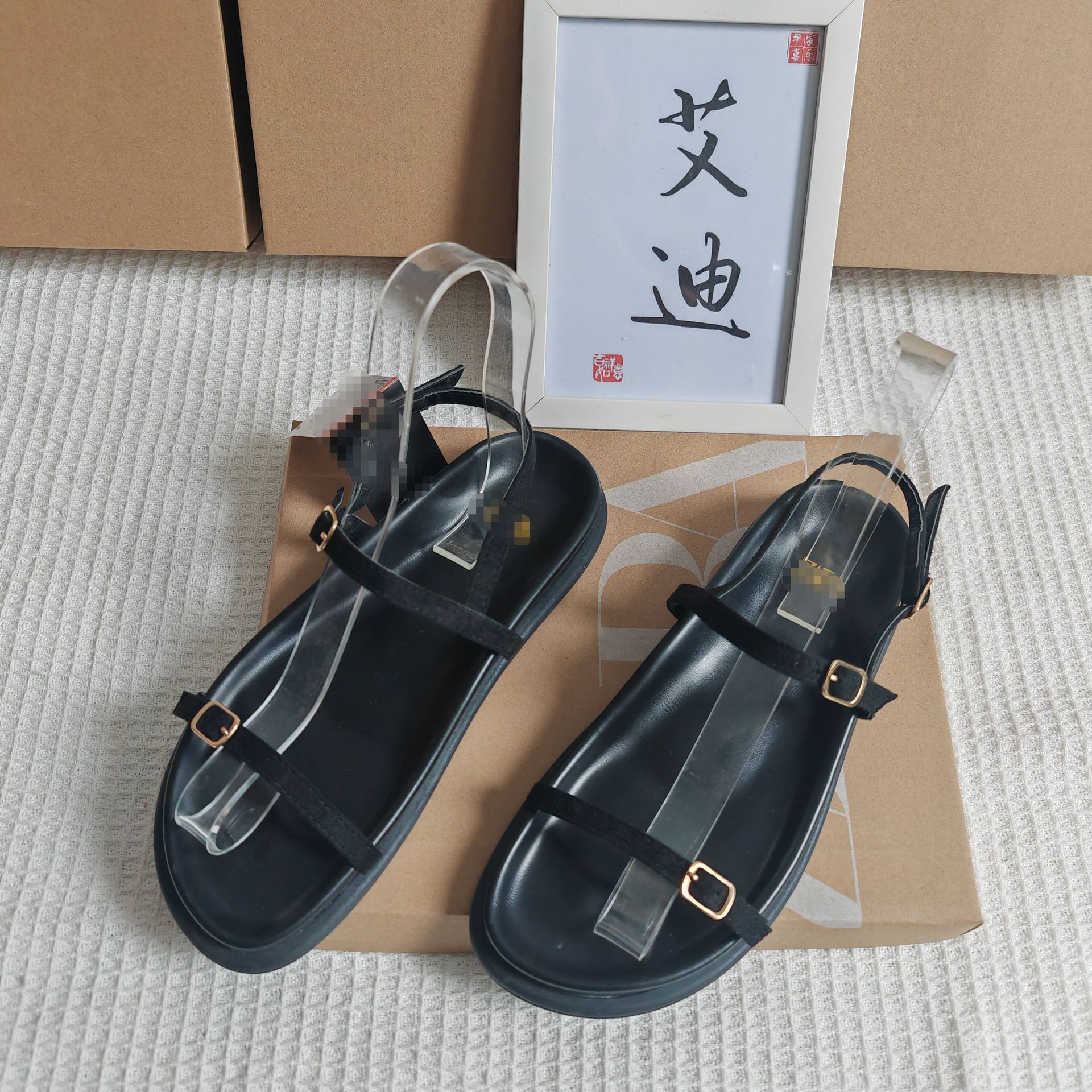 Eddie Shoes' new zar flat-bottomed casual buckle Roman sandals for women, Ladies sandal Application Scenario