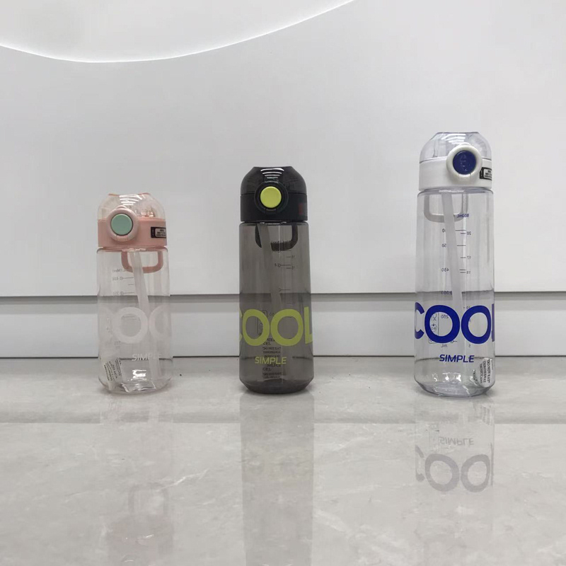 夏日清爽COOL渐变吸管杯!带刻度+便携提手 学生通勤高颜值大容量水杯详情3