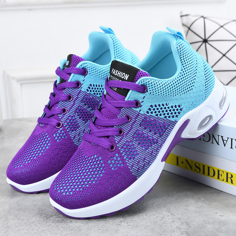 Women's shoes 2025 New foreign trade Casual shoes, light mom shoes, lace-up air cushion cross-border sports shoes for women full figure
