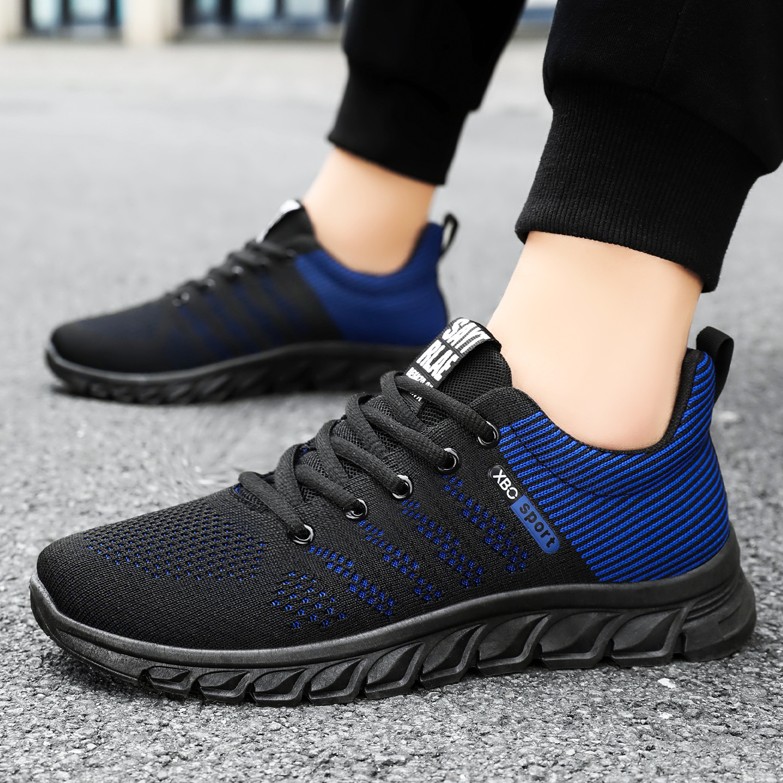 Men's autumn breathable and non-smelly shoes, soft-soled comfortable running shoes, fashionable and versatile casual shoes, sports shoes details Picture