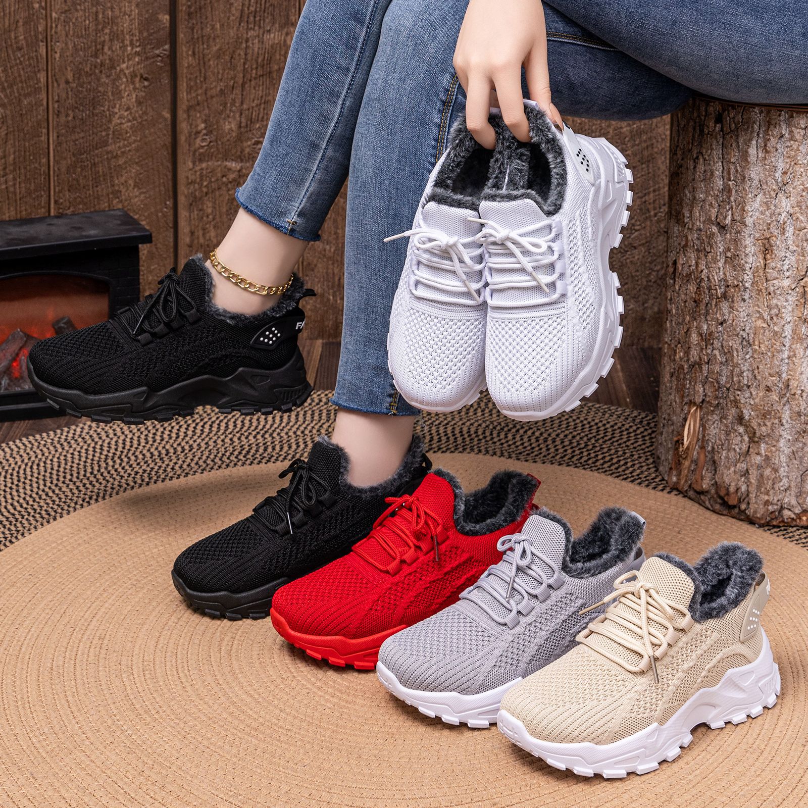 temu's best-selling thick-soled cotton boots, lightweight short boots and warm boots for women in winter with added fleece and thickening Application Scenario