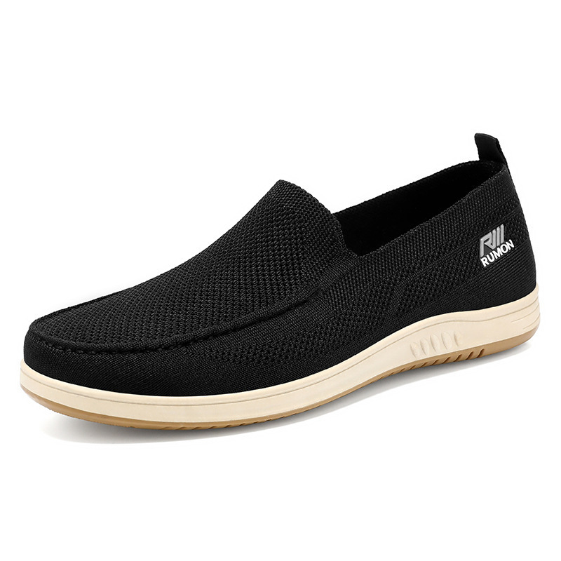 The new autumn collection of the "Shoe Man" features a fei-woven, hollowed-out, non-smelly net surface shoe. Wearing dad's shoes on one foot, the old Beijing cloth shoe man Item Picture