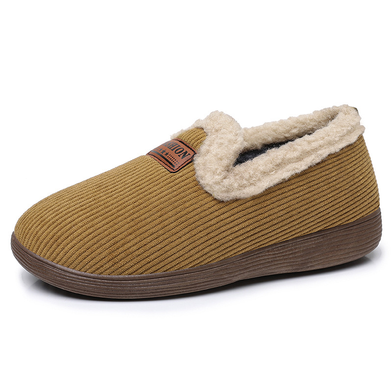 New warm and casual cotton shoes for women in autumn and winter, cross-border delivery of cotton slippers, one-foot fleece and thickened women's cotton boots Item Picture