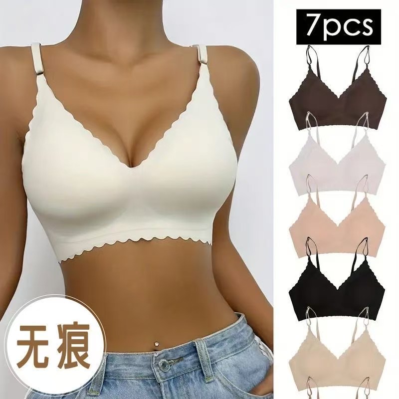 Ice Silk Summer rims Free Girls' sports vest Bra, Light and thin Ice Silk Beautiful Back underwear, oversized ultra-thin underwear for chubby girls, Ice Silk Seamless details Picture