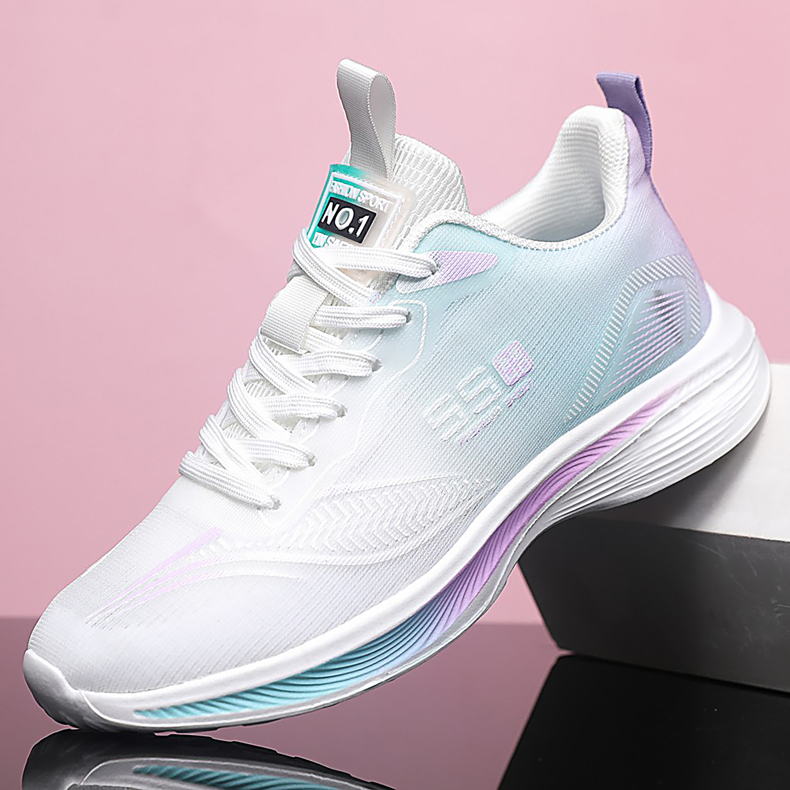 Spring and Autumn's new cross-border casual women's single shoes, running shoes, soft-soled shock-absorbing lightweight sports shoes Specification drawing