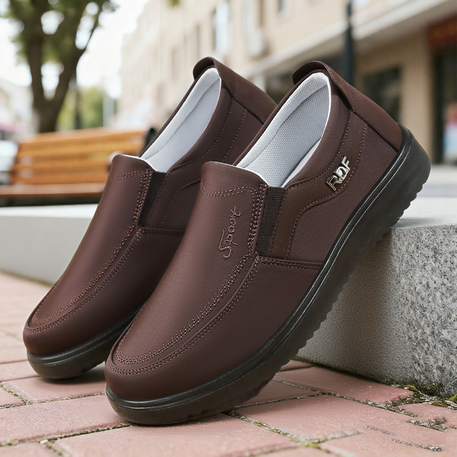 New men's shoes for autumn are versatile. Comfortable soft-soled old Beijing cloth shoes are available for cross-border delivery Specification drawing