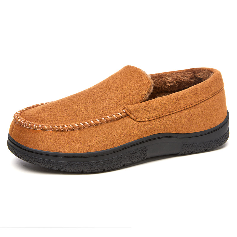 New winter warm, fleece and fashionable flat cotton shoes for men, cross-border consignment, comfortable snow boots for men Item Picture
