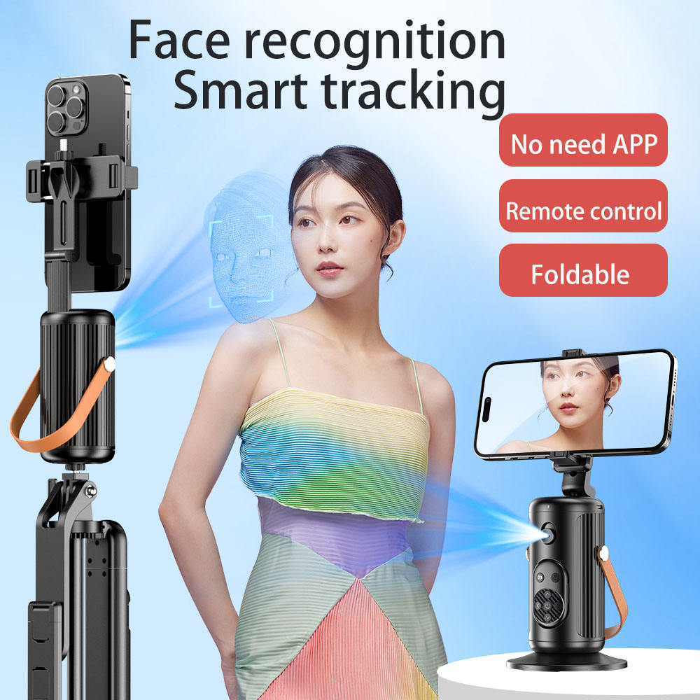 Q04 Intelligent Ai Face Tracking Phone Holder With Multifunctional Wireless Remote Control 360 Auto Face Tracking details Picture