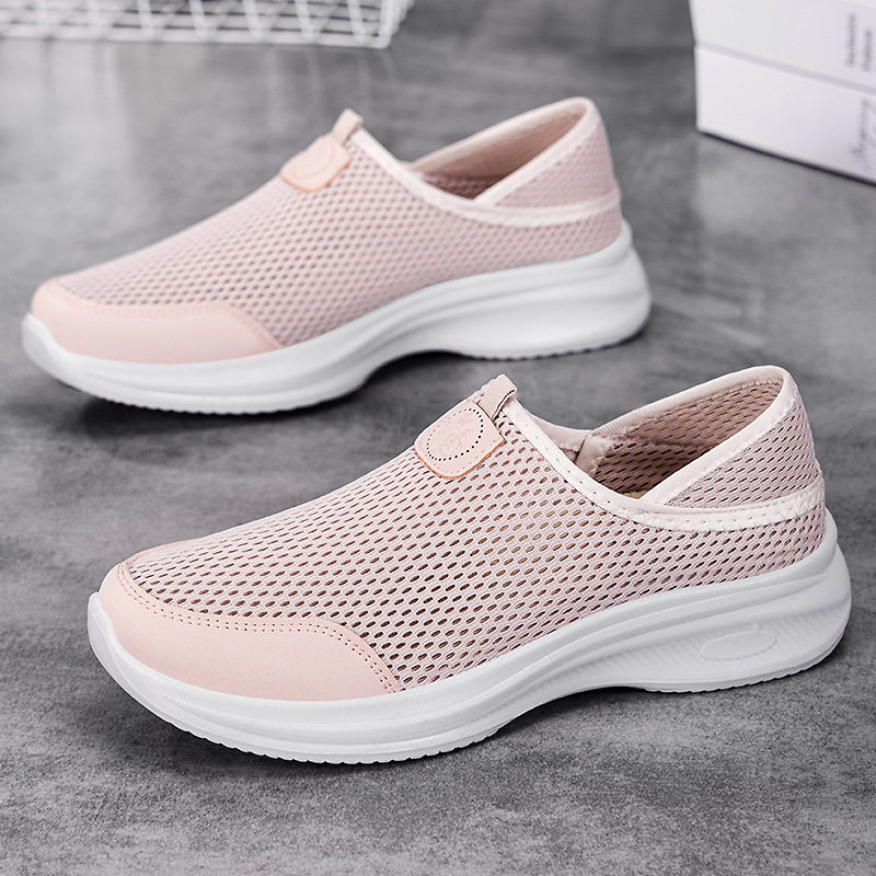 Autumn new breathable casual shoes, mosquito repellent mesh upper single shoes, one-foot soft sole comfortable shoes for the elderly and for mothers Specification drawing
