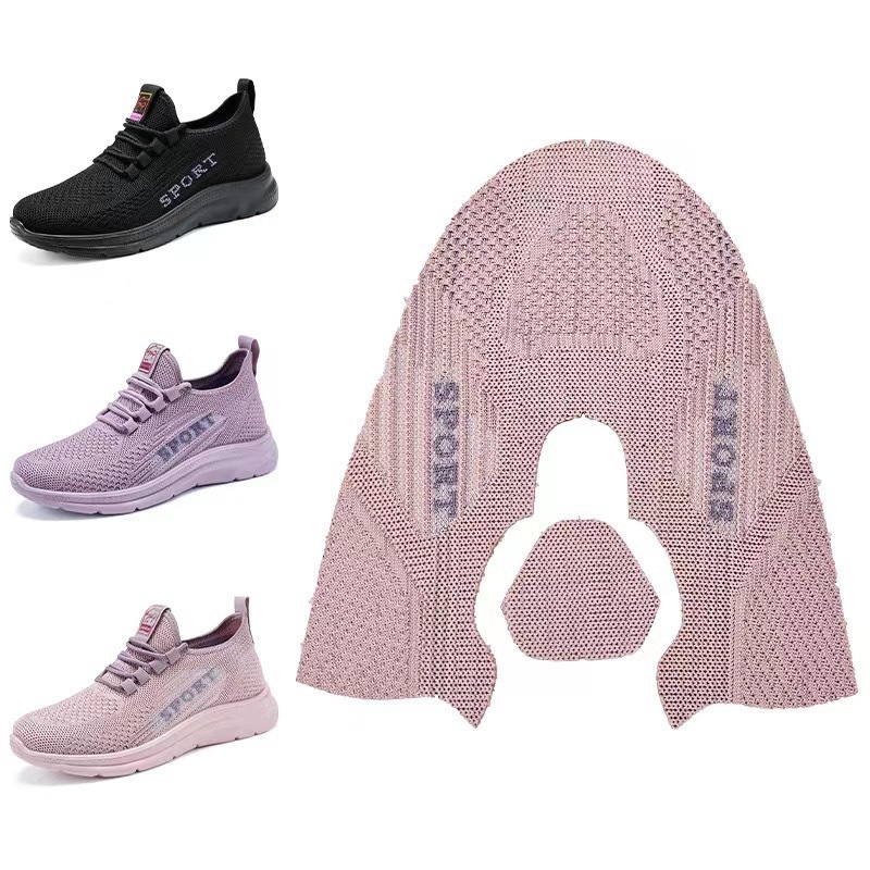 Semi-finished 3D flying woven shoes are directly supplied by the manufacturer. The upper of the coconut shoes is knitted, highly elastic and breathable. The upper of the flying woven shoes is laced Item Picture