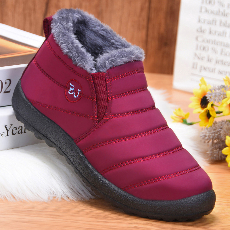 New winter cotton shoes for foreign trade, men's fleece and thickened polyurethane warm cotton boots, men's and women's casual cross-border snow boots Specification drawing