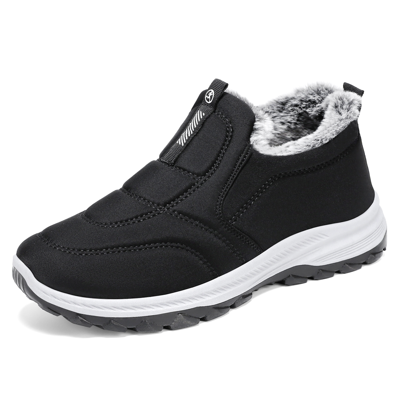 Men's cotton shoes 2025 winter new style with fleece and thickened cross-border boots wholesale and consignment, warm and casual snow boots Item Picture