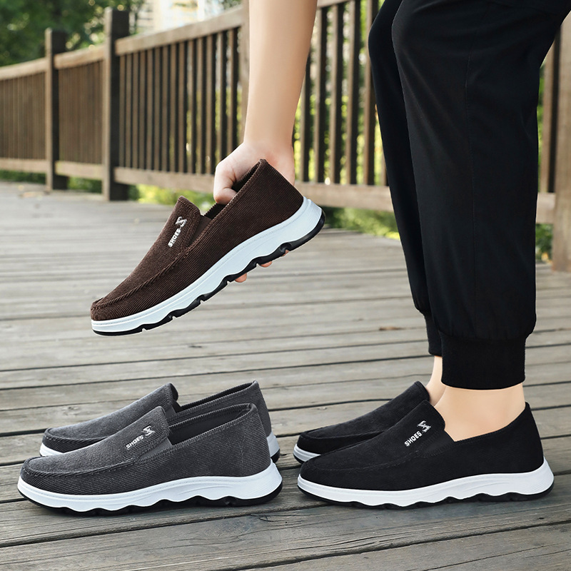 Men's shoes 2025 Autumn New style distribution Men's shoes, casual canvas shoes, one-foot dad shoes, comfortable single shoes wholesale Specification drawing
