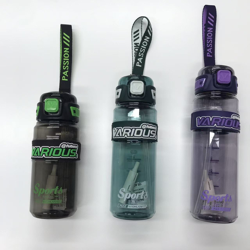 VARIOUS潮牌风运动吸管杯!带刻度+防烫圈 按扣开盖 学生户外通勤颜值款详情3