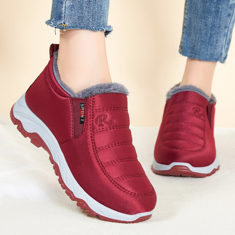New winter cotton shoes for women, women's foreign trade couple walking shoes, fleece and thickened, unisex snow boots for women Specification drawing