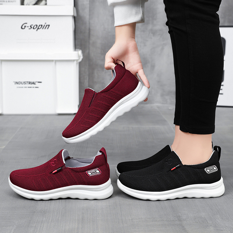 "Healthy Walking shoes for Women 2025 New Style Foreign Trade Flying Weaving Women's Shoes Cross-border Shoes Soft-soled casual one-step mom shoes. Application Scenario