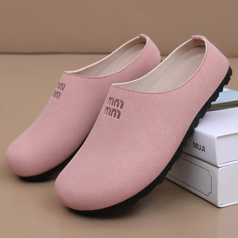 Baotou Slippers Women's autumn new casual, one-step half-drag, fashionable, trendy, breathable, soft-soled and not tiring to the feet Application Scenario