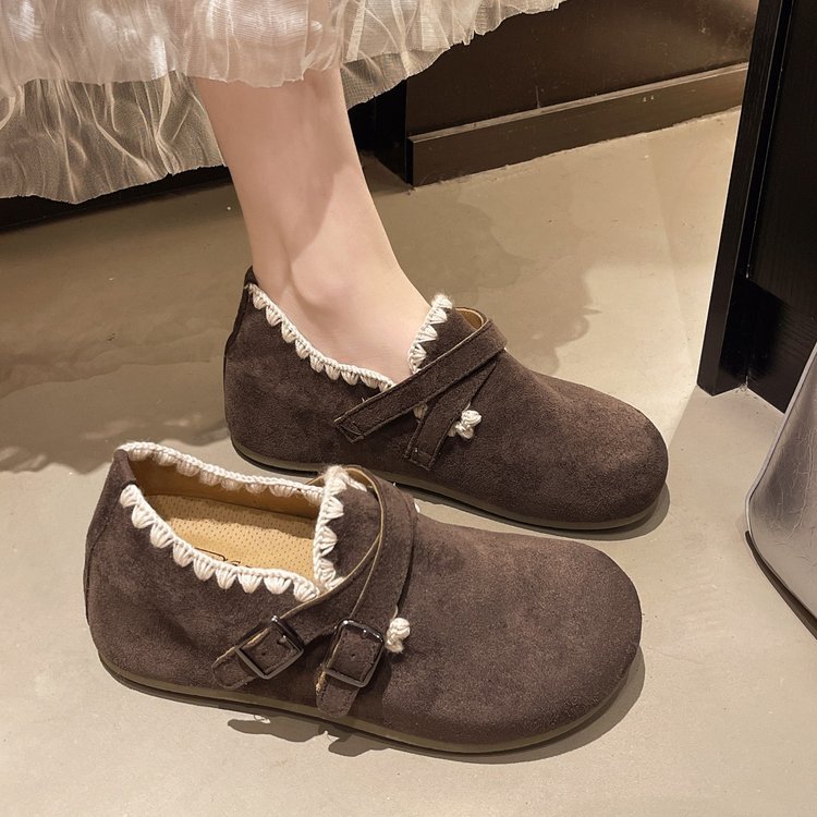 2025 Autumn New versatile Birken shoes, forest-style embroidered metal buckle insole height-increasing flip-flops for women Specification drawing