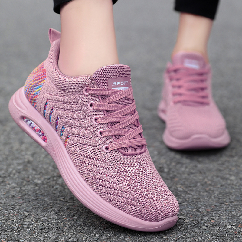 Shoes Women 2025 New Style polyurethane air-cushioned sports shoes for women, fashionable and trendy women's shoes, Fei-woven soft-soled women's shoes for export details Picture
