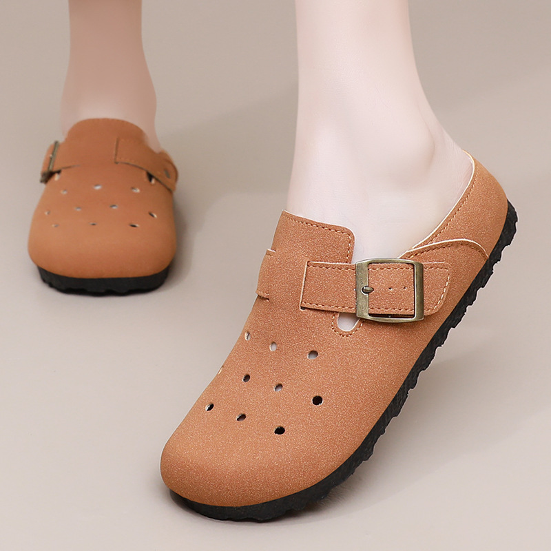 Half-slipper women's new versatile and comfortable casual shoes wholesale, gift soft-soled Bokenes, one-step crocs Specification drawing