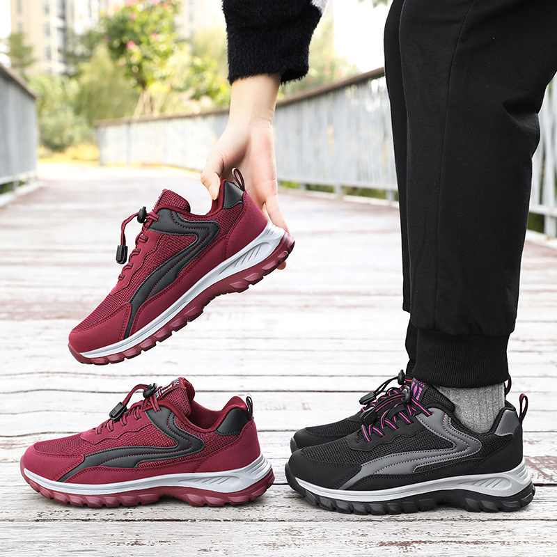 New Women's Spring and Autumn shoes for mothers, soft-soled, not tiring to the feet, casual and comfortable sports shoes, senior walking shoes Specification drawing
