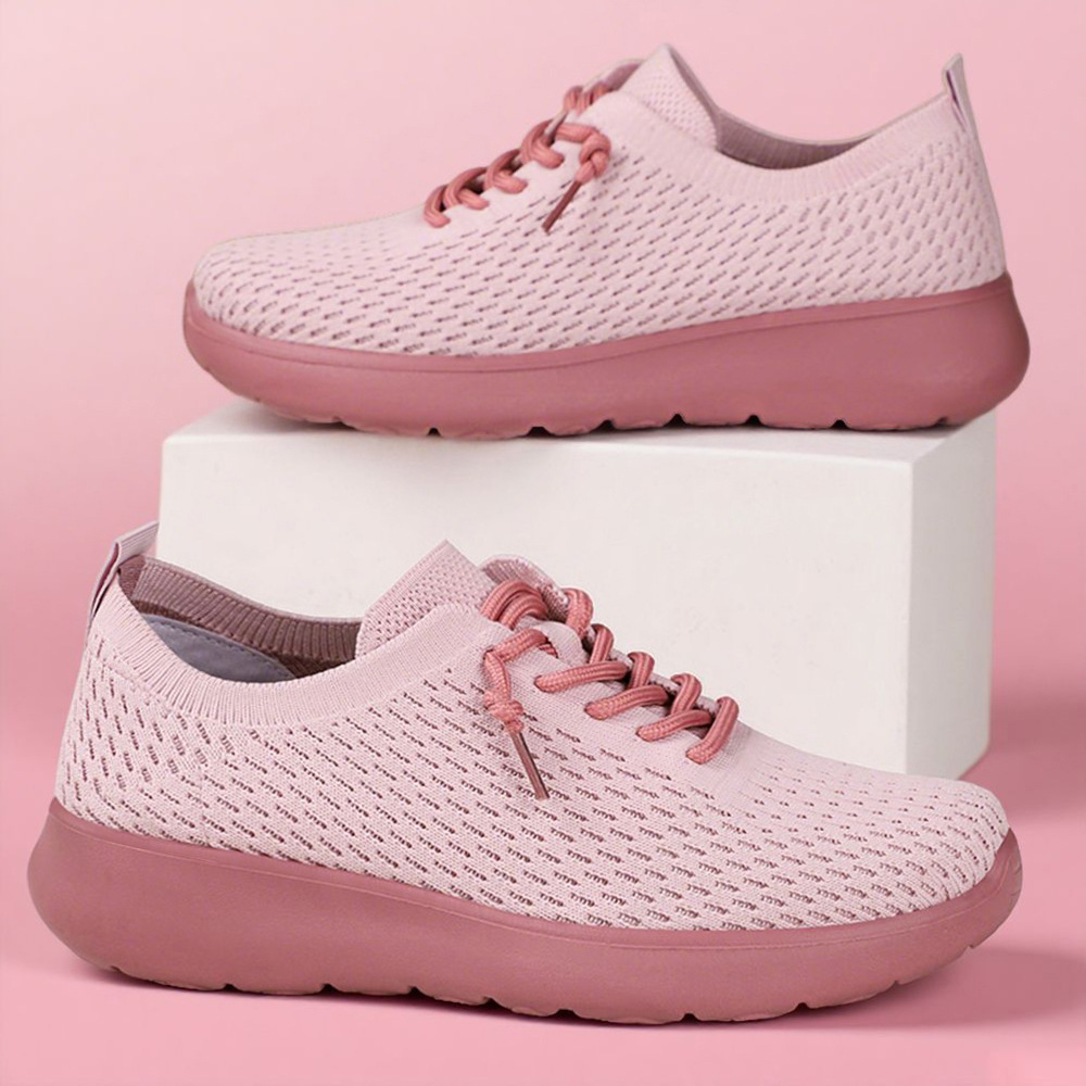 New soft-soled casual single shoes for women, fashionable and trendy, breathable mesh surface, couple sports shoes wholesale full figure