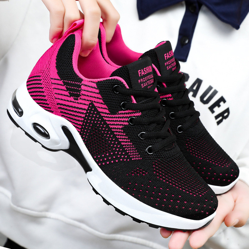 Shoe Women 2025 Autumn New cross-border temu consignment large-sized casual breathable lace-up air-cushioned running shoes Specification drawing