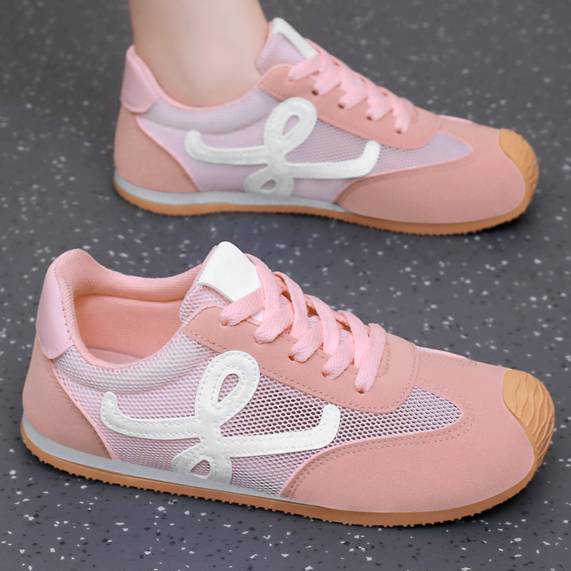 Women's shoes, versatile autumn casual shoes, fashionable and versatile Dexun shoes, soft-soled comfortable running shoes, breathable mesh shoes full figure