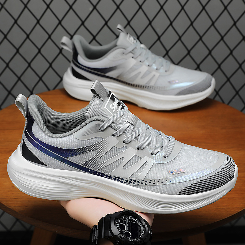 Men's shoes, sports shoes, autumn running shoes, trendy flying weaving single shoes, cross-border consignment, lightweight, soft-soled, breathable and non-smelly shoes full figure