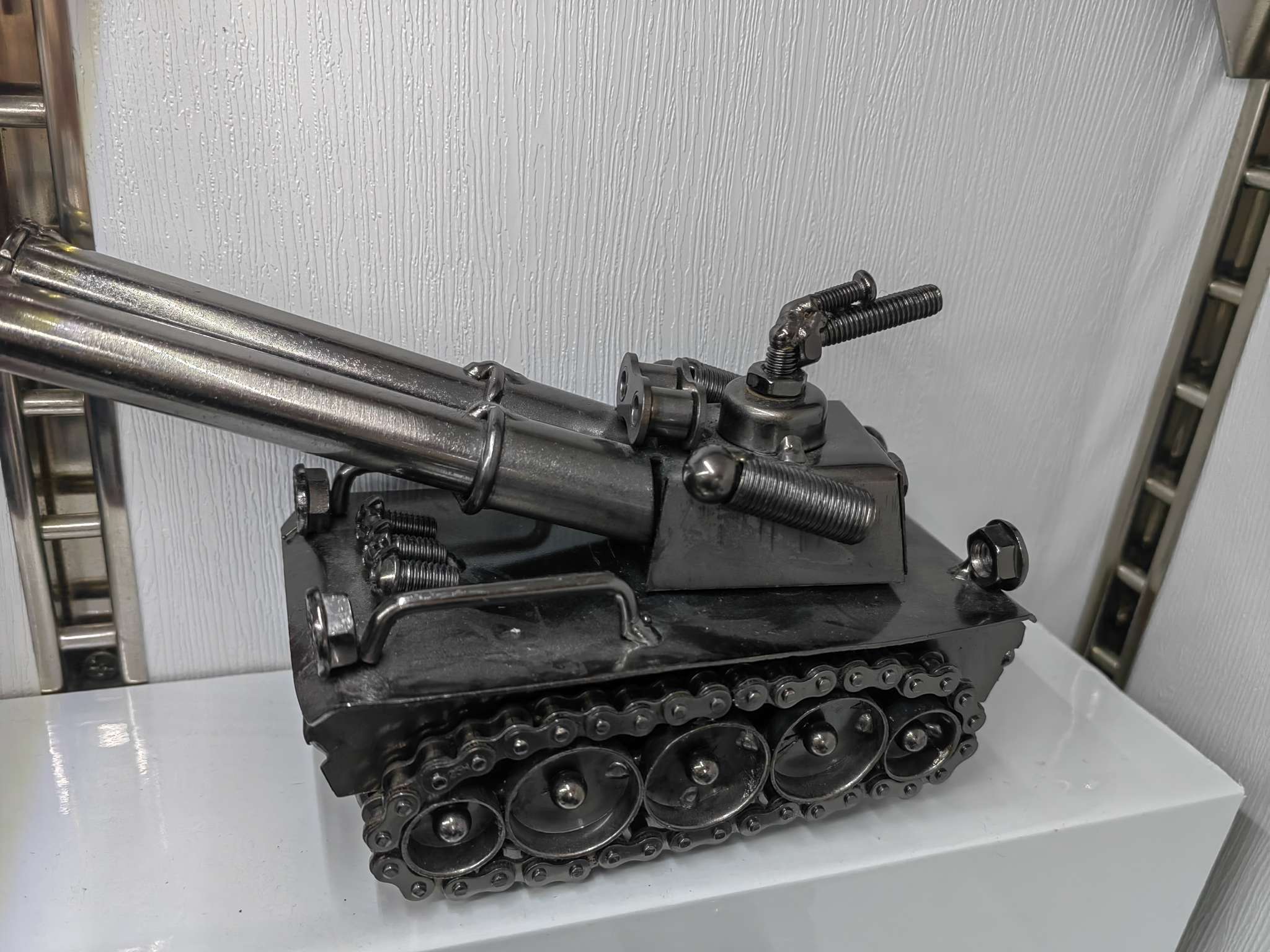 工艺品礼品金属黄铜老铜器黄金手机贴金元宝沙金工艺品收藏摆件工艺品工艺品坦克模型摆件仿真生日礼物