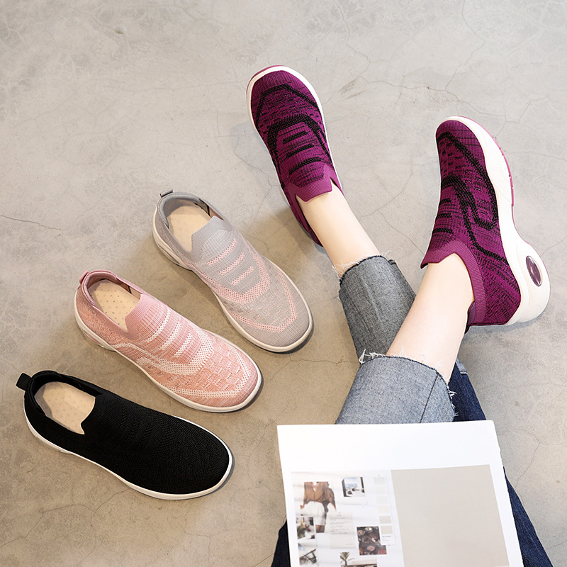 Women's shoes 2025 Women's Shoes Soft-soled air-cushioned shoes breathable casual sports shoes Women's anti-slip low-heeled anti-slip shoes Specification drawing