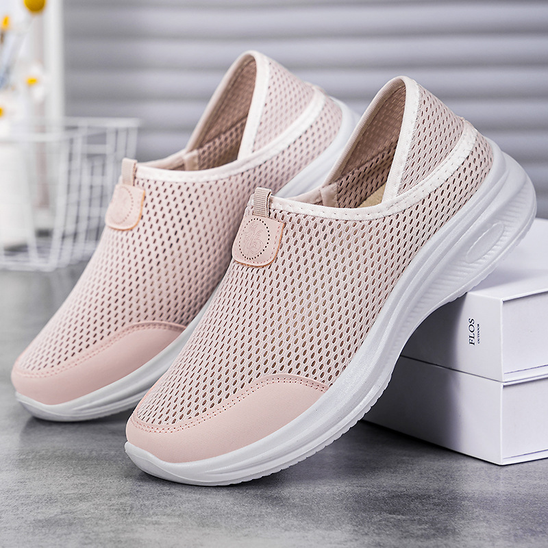 Autumn new breathable casual shoes, mosquito repellent mesh upper single shoes, one-foot soft sole comfortable shoes for the elderly and for mothers details Picture