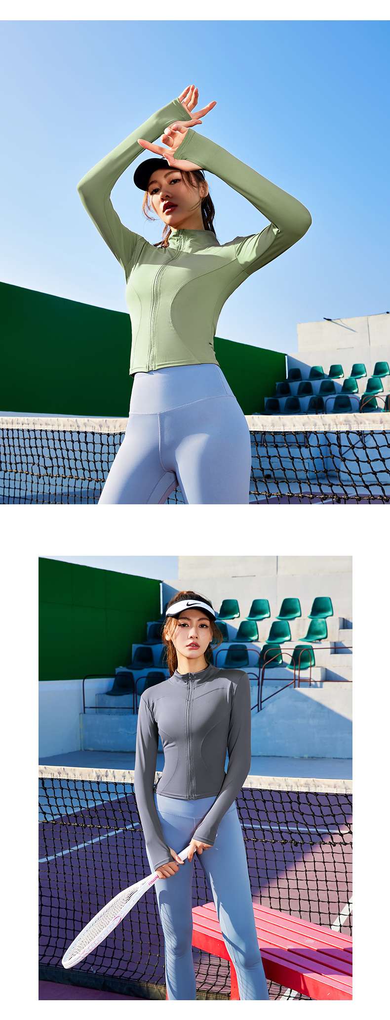 运动户外瑜伽健身服女紧身运动外套女性瑜伽服装运动服套装 舒适透气适合健身瑜伽训练详情图18
