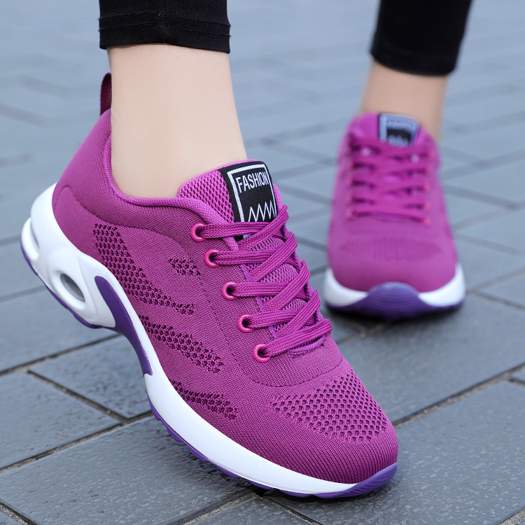 Women's Shoes 2025 New air-cushioned shoes Korean version fashionable and trendy women's shoes Soft-soled casual breathable sports shoes for women details Picture