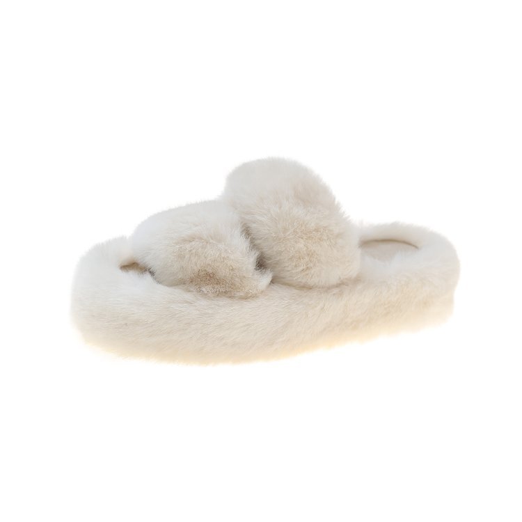The "MAO MAO Slippers" are a popular outerwear for women. They are thick-soled with a sponge cake, which can increase height and make one look slimmer. They are a fairy-like style versatile one-shoulder slippers with an ins surface Item Picture