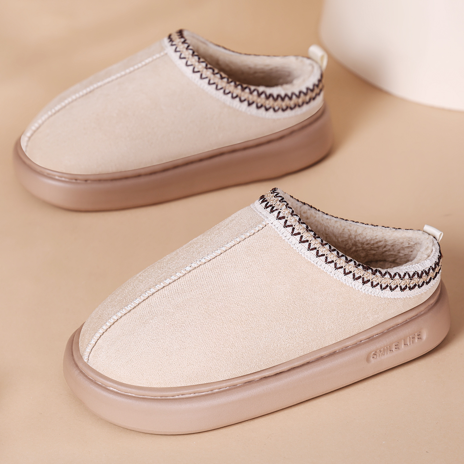 New women's shoes, cotton shoes for women, winter with added fleece and thickened, large-sized cross-border, warm and fashionable, versatile ankle boots Specification drawing