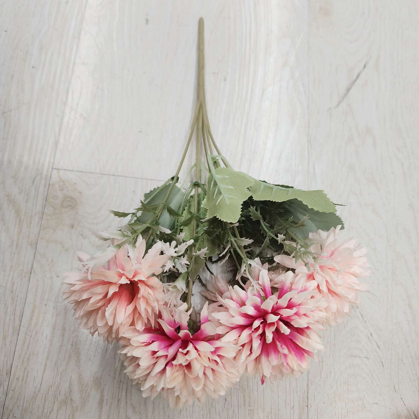 6-head prickly ball simulation handicraft gift, Spring Garden plastic flower silicone artificial flower small bouquet detail image 3