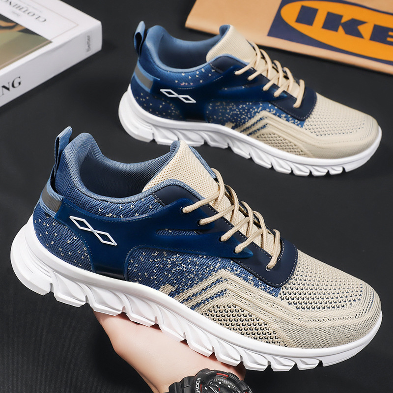 Men's autumn new soft-soled breathable casual shoes, trendy student shoes manufacturer, shallow-mouthed fashionable sports men's shoes full figure