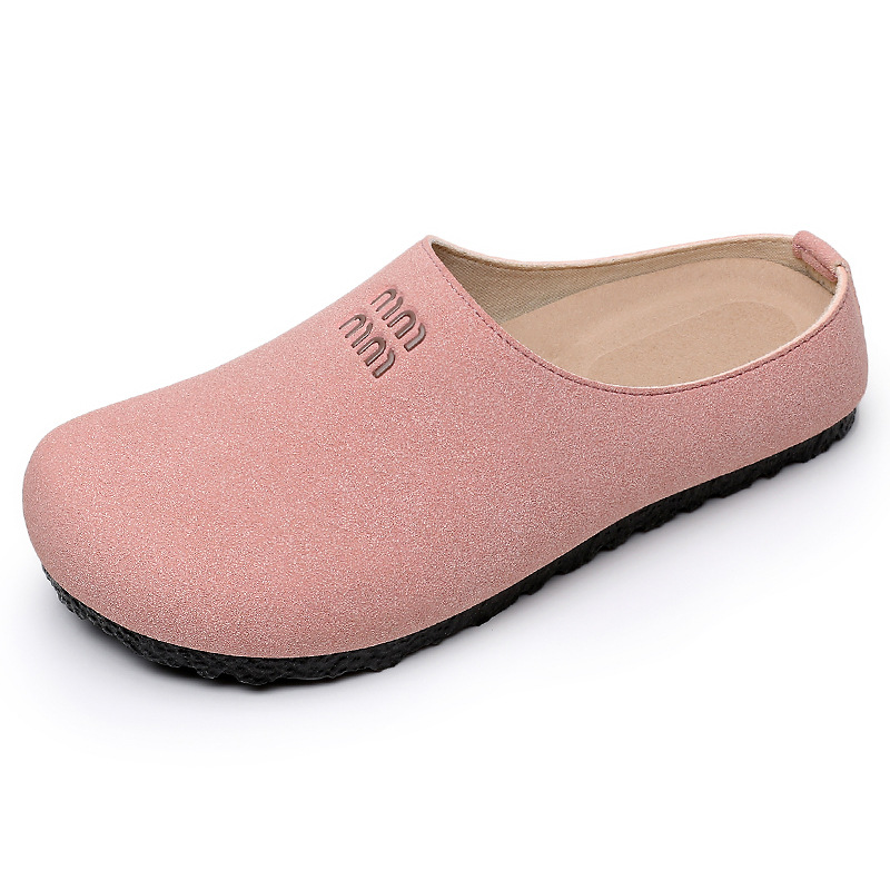 Baotou Slippers Women's autumn new casual, one-step half-drag, fashionable, trendy, breathable, soft-soled and not tiring to the feet Item Picture