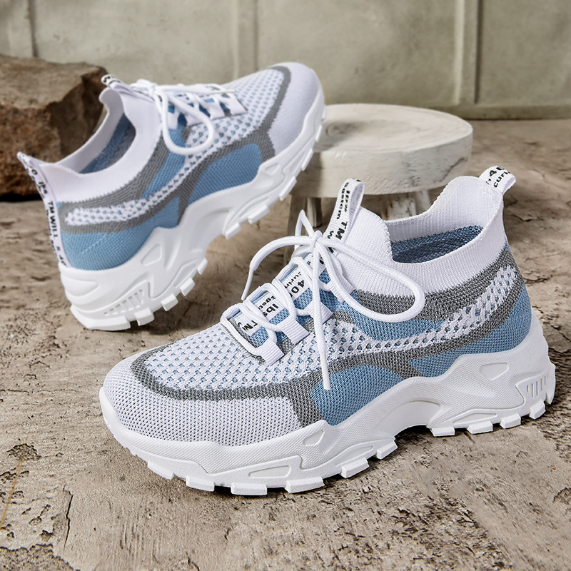 Women's fashion autumn new cross-border shoes: Soft-soled women's shoes, breathable mesh shoes, lightweight dad shoes Specification drawing