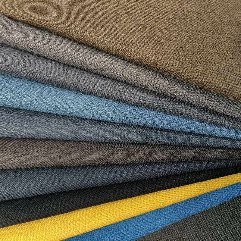 The manufacturer wholesals thickened fine linen fabric, imitation linen fabric, throw pillows, sofa throw pillows, bags, pet fabric, and coarse linen details Picture