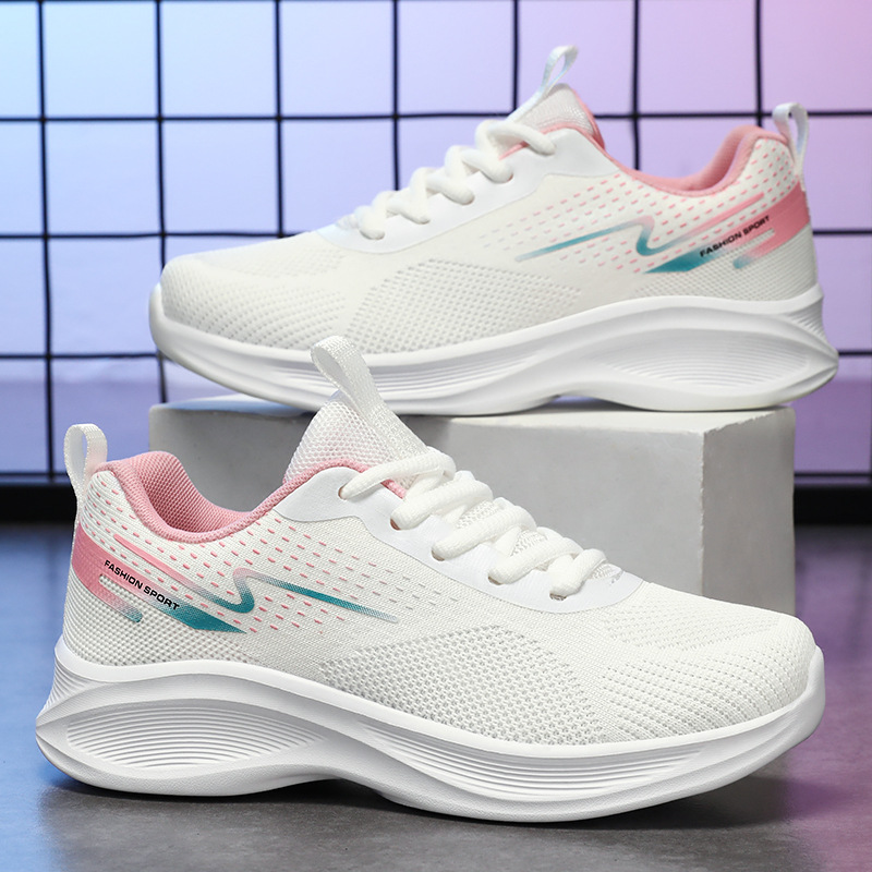Women's 2025 autumn new running shoes factory direct sales soft-soled, comfortable and breathable, foreign trade net shoes, sports shoes for women details Picture
