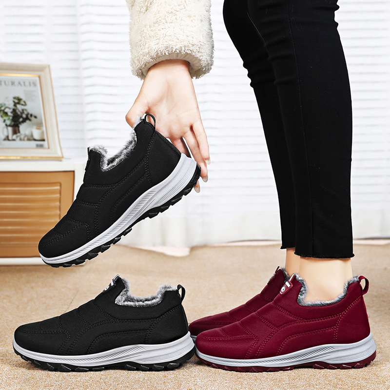 New cross-border cotton boots, fleece and thickened, one-foot snow boots, warm and waterproof cotton shoes sent by us Specification drawing