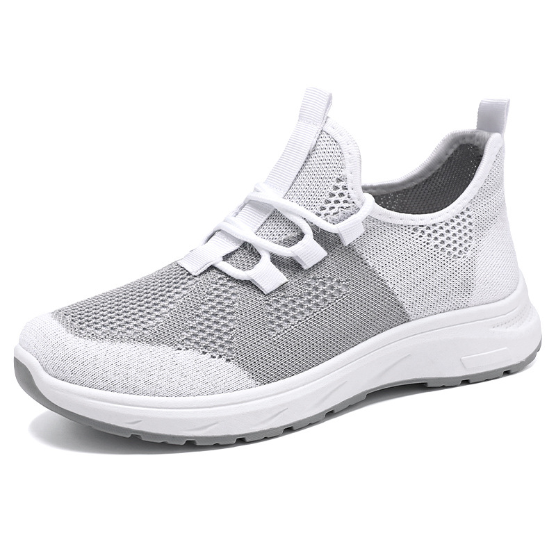New breathable single shoes for women, Korean-style mesh shoes, flying fabric soft-soled running shoes, fashionable and casual sports shoes Item Picture