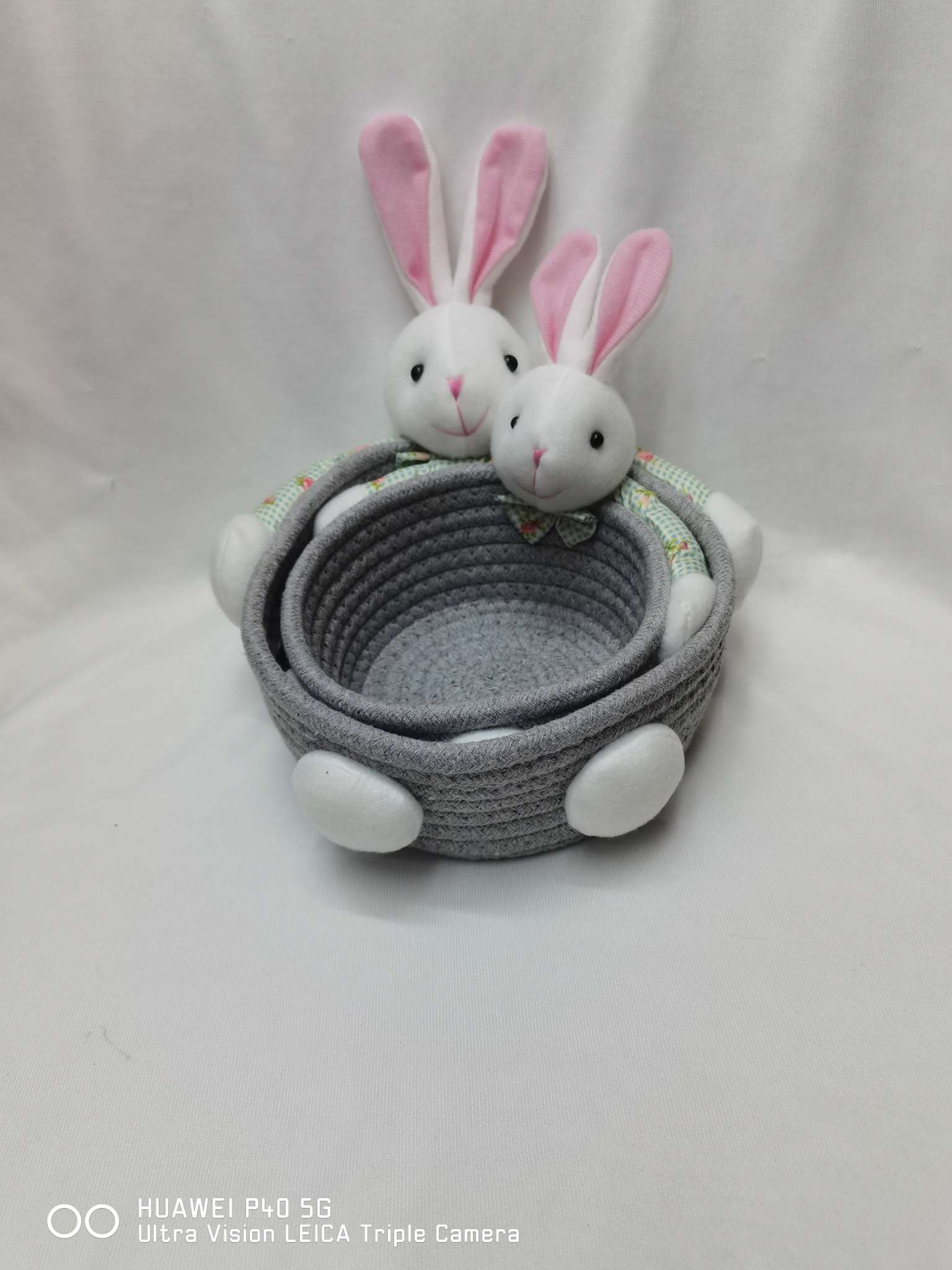 手工编织棉绳收纳篮